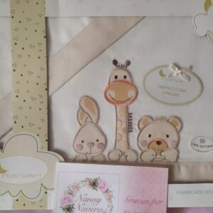 SABANAS DE CUNA PERSONALIZADAS BEIG