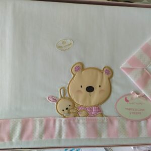 SABANAS DE CUNA PERSONALIZADAS BLANCAS MOD OSITA