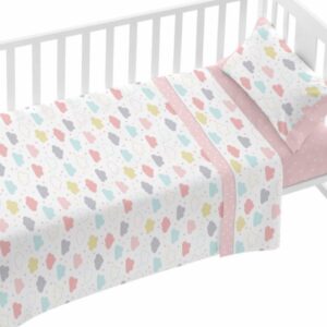 SABANAS DE CUNA PERSONALIZADAS BURRITO BLANCO ROSAS