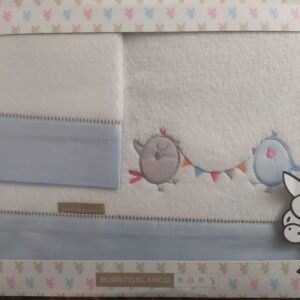 Sabana de cuna personalizada coralina burrito blanco