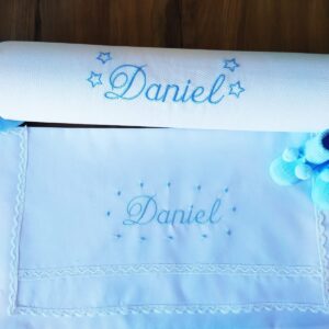 Cojín antivuelco personalizado blanco