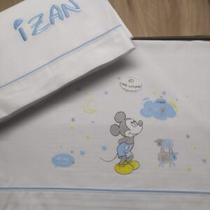 SABANA CUNA VERANO MICKEY PERSONALIZADA