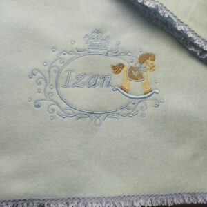 SABANA INVIERNO PERSONALIZADA CUNA MOLDURA CABALLITO
