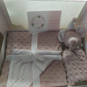 SET DE MANTITA BURBUJAS Y DOU-DOU ROSA MAQUILLAJE