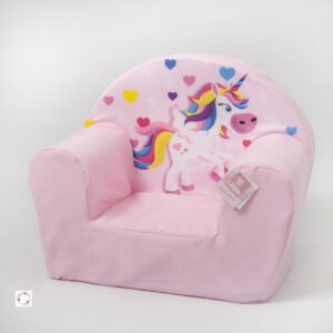 SILLON NIÑOS PERSONALIZADO GOMA ESPUMA UNICORNIO