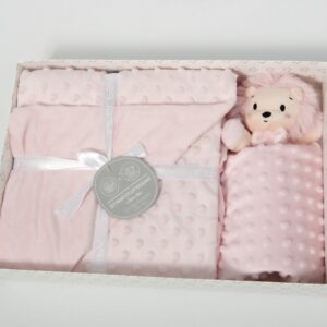 SET DE MANTITA BURBUJAS Y DOU-DOU PERSONALIZADA ROSA
