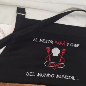 DELANTAL CHEF COCINERO ADULTO PAPÁ PERSONALIZADO