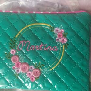 NECESER PERSONALIZADO PLASTIFICADO MOLDURA FLORAL
