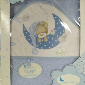 Capa de baño modelo OSITO CELESTE INTERBABY