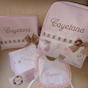 SET PASEO PERSONALIZADO POLIPIEL ROSA