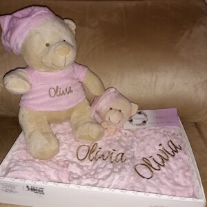 SET MANTITA +DOU DOU +PELUCHE PERSONALIZADO