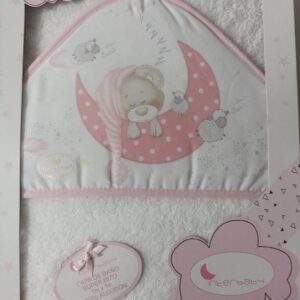 CAPA DE BAÑO PERSONALIZADA MODELO OSITO ROSA