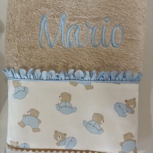 TOALLA PERSONALIZADA COLOR BEIG OSCURO OSITOS