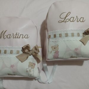 MOCHILA POLIPIEL PERSONALIZADA COLOR ROSA OSITOSALES