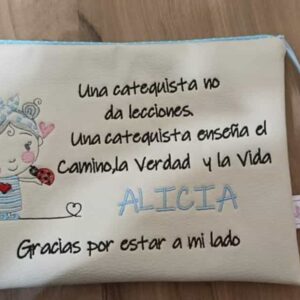 NECESER PERSONALIZADO POLIPIEL BEIG CATEQUISTAS