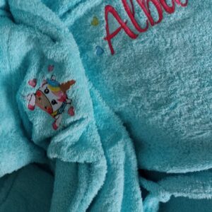 ALBORNOZ PERSONALIZADO UNICORNIOS COLOR AQUA