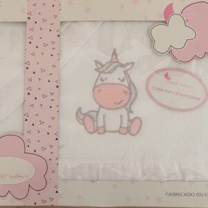 Sabanas rosas modelo unicornio