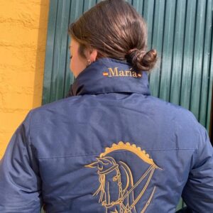 PARKA HOMBRE PERSONALIZADA CABALLO ,NOMBRE Y HIERRO