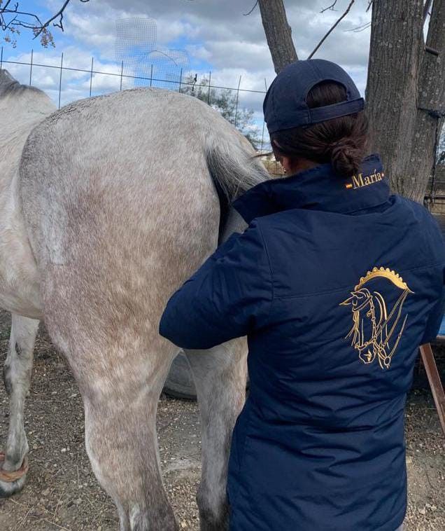 PARKA HOMBRE PERSONALIZADA CABALLO ,NOMBRE Y HIERRO