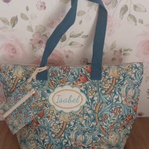 BOLSO PLAYA FLORES PERSONALIZADO