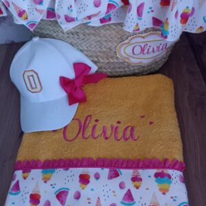 CAPAZO, TOALLA Y GORRA PERSONALIZADA HELADOS