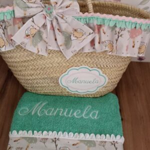 CAPAZO Y TOALLA PERSONALIZADA BAILARINAS