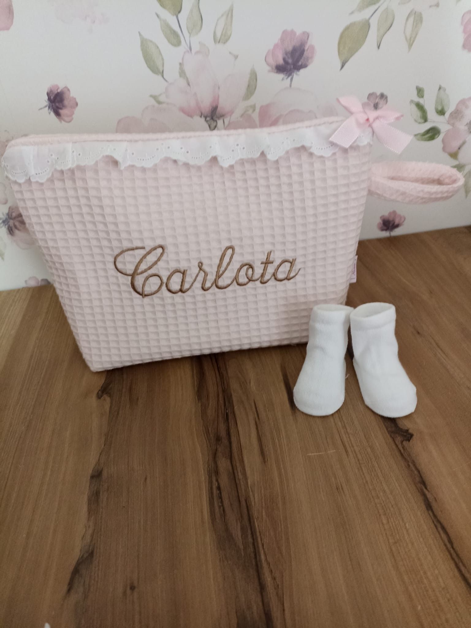 NECESER PERSONALIZADO ROSA WAFLE